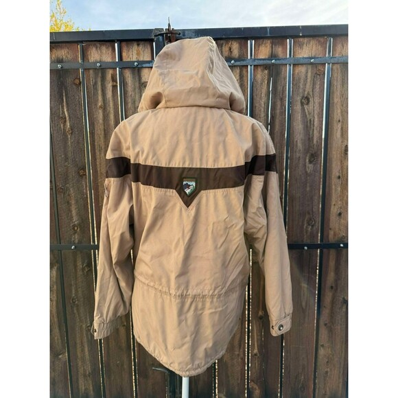 VINTAGE Y2K Obermeyer Women's Brown Hoody Ski Jacket Embroidered sz. 10 Medium - Picture 8 of 10